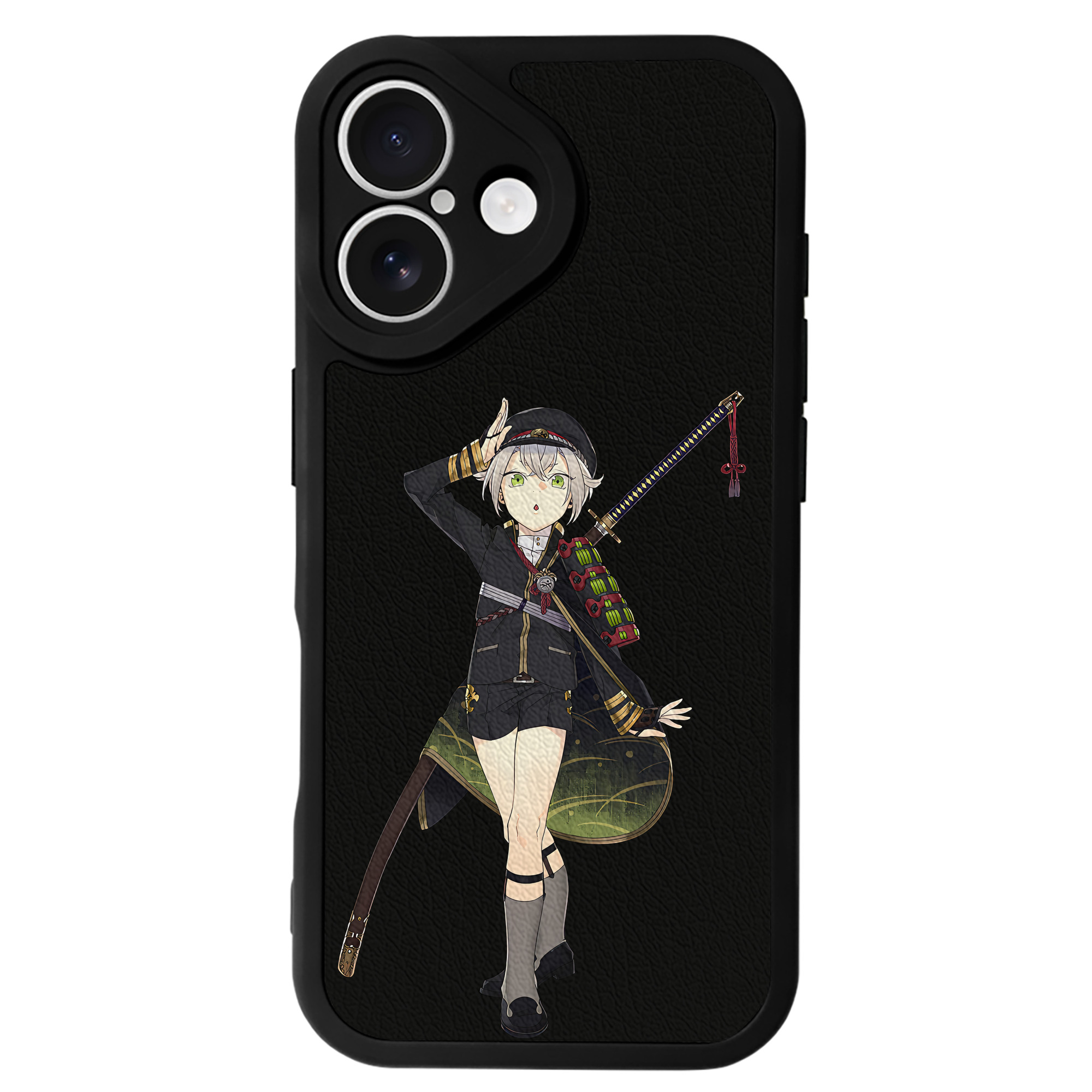 （画像用） 刀剣乱舞 Touken Ranbu 【iPhone 16シリーズ対応】シリコンスマホケース（レザー調） 材質：シリコン